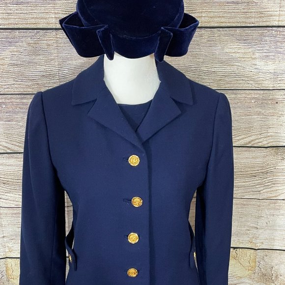 RARE 1950s Adele Simpson Jacket and Dress Set - Picture 2 of 15